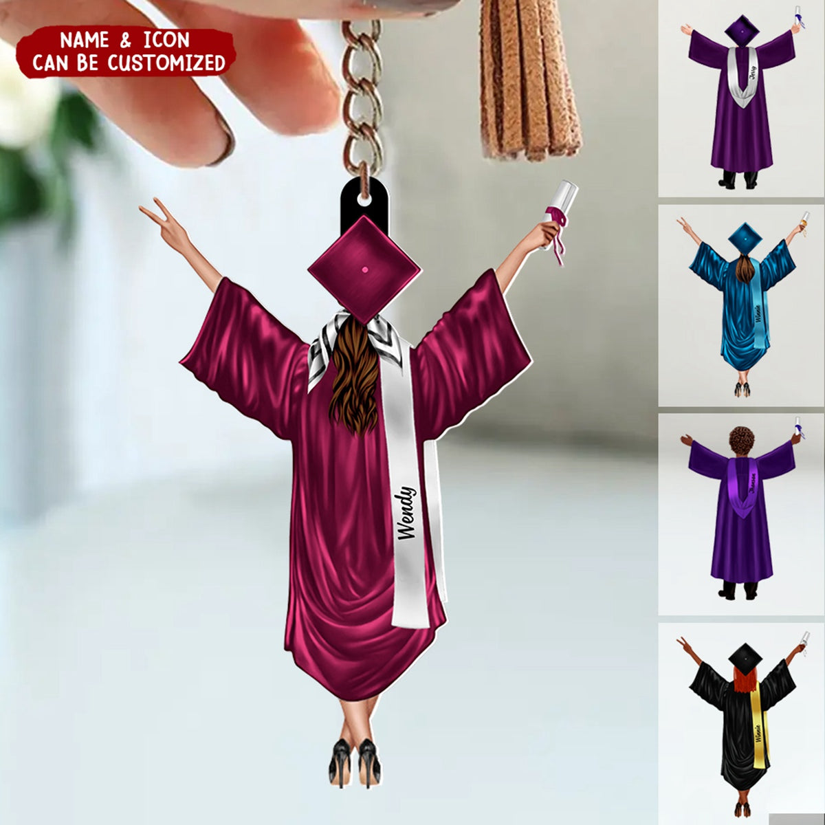 Graduation Today - Personalized Acrylic Keychain