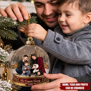 Christmas With My Loved Ones - Custom Photo Acrylic Ornament