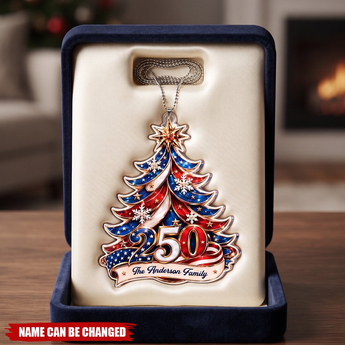Patriotic Family – Personalized Car Ornament
