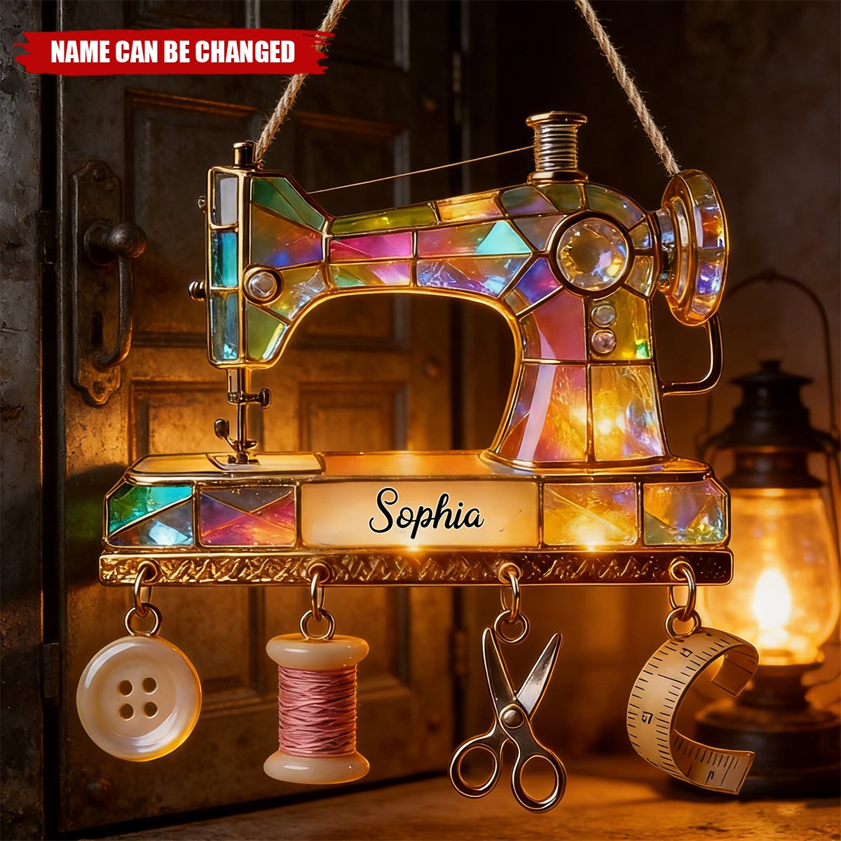 Colorful Sewing Machine - Personalized Sewing LED Light Acrylic Sign