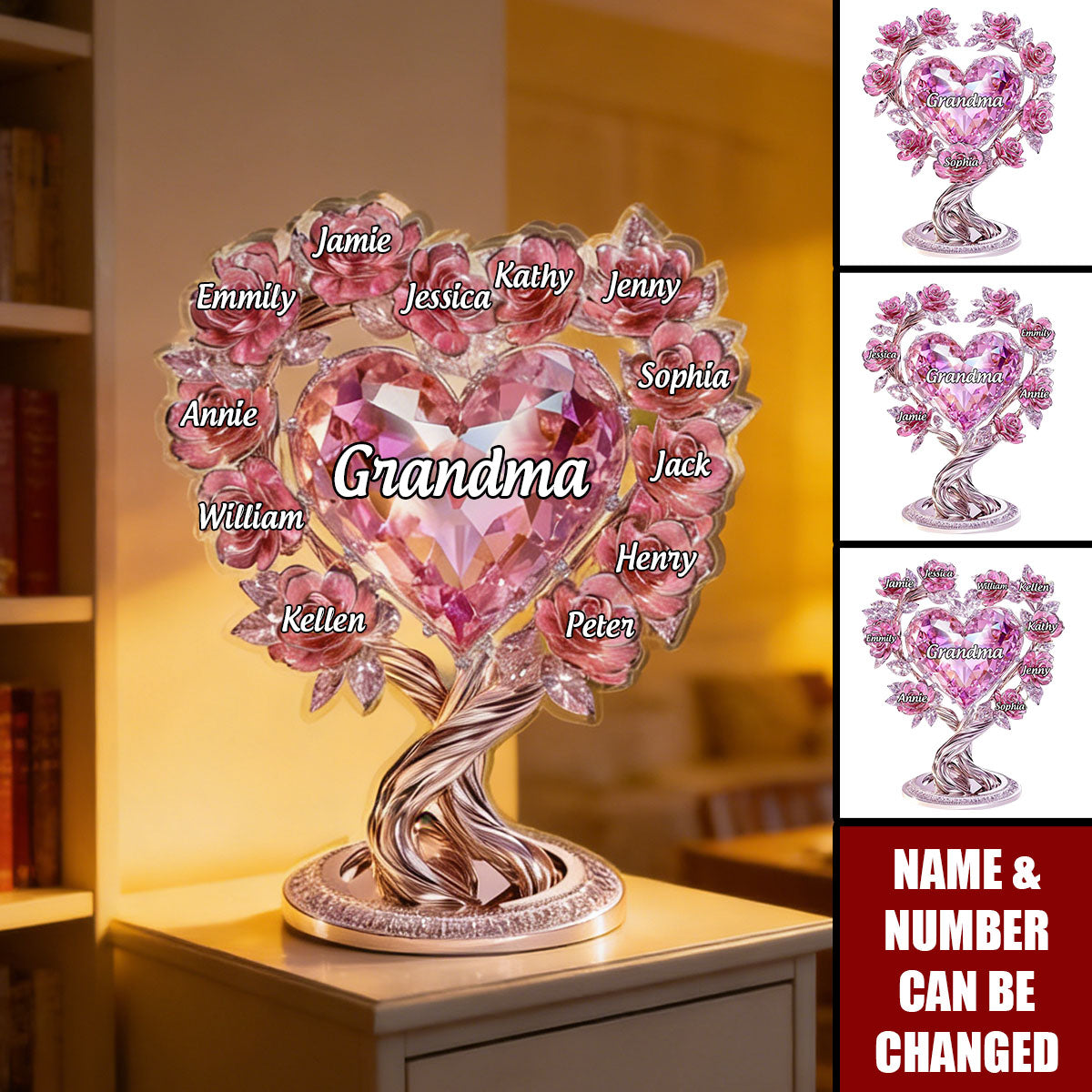 Grandma Roots of Love - Personalized Custom Shaped Acrylic Plaque