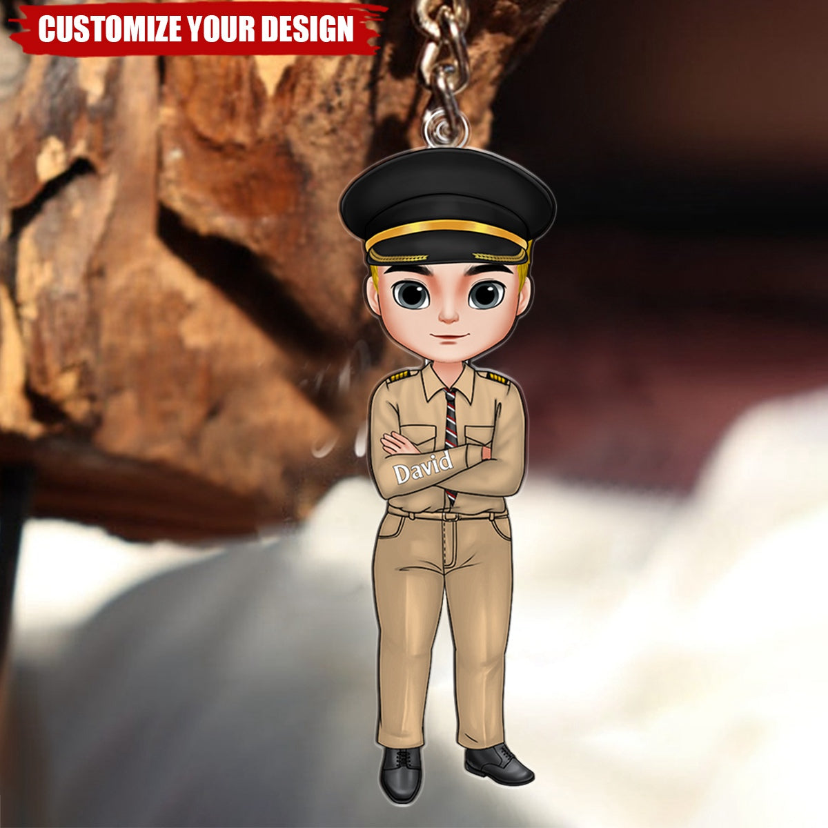 Pilot Man Personalized Acrylic Keychain, Gift For Pilot