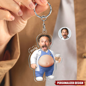 Personalized Photo Doctor Acrylic Keychain - Custom Name Funny Medical Worker Keyring