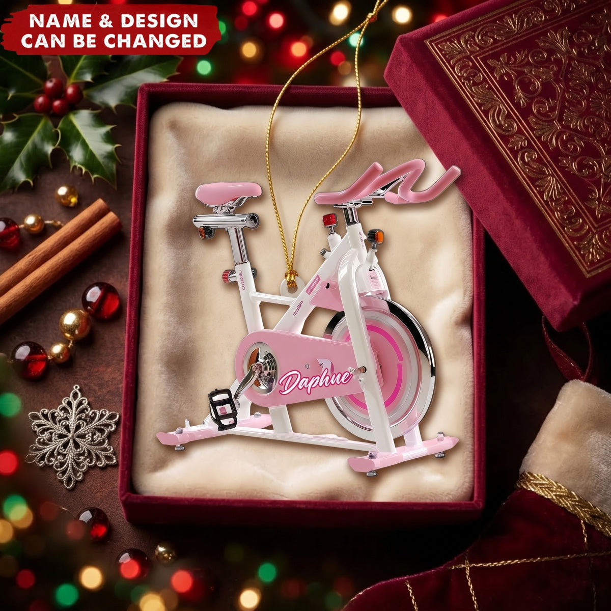 Spin Bike – Personalized Acrylic Custom Shape Ornament