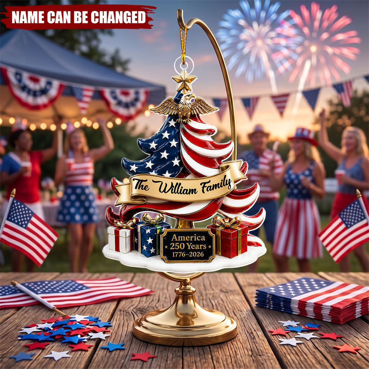 Celebrating America’s Legacy Together - Personalized Acrylic Custom Shape Ornament