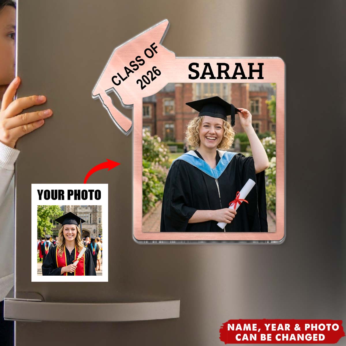 Custom Photo Graduation Keepsake - Personalized Acrylic Fridge Magnet
