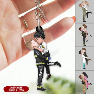 Lift You Up Occupation Couple - Personalized Acrylic Keychain
