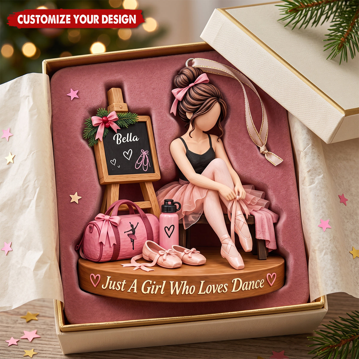 Personalized Dance Christmas Ornament, Ballet Gift For Girls