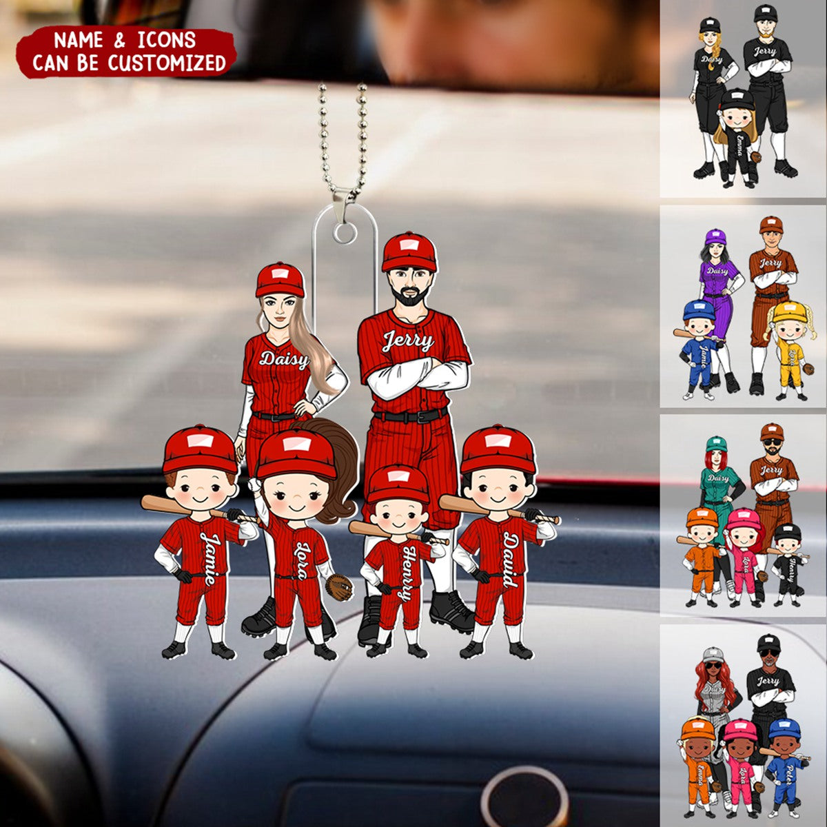 Baseball Family Personalized Acrylic Ornament