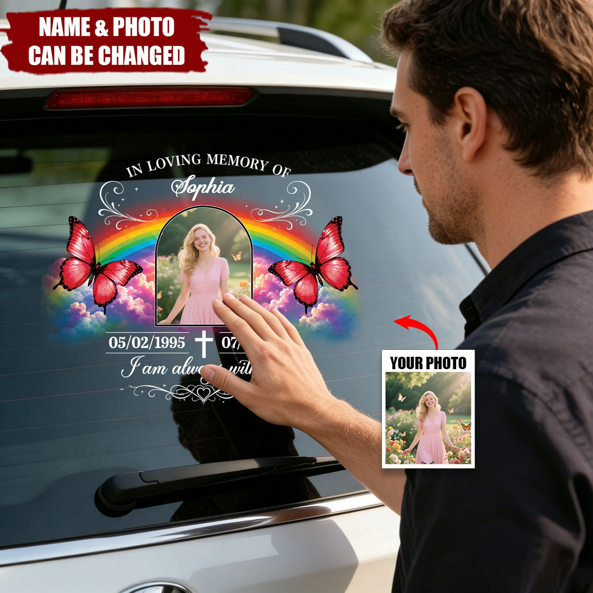 Heaven Gained An Angel, We Gained A Guardian - Personalized Decal