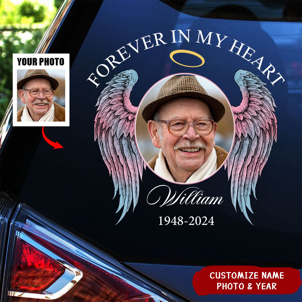 Forever In My Heart - Memorial Personalized Decal