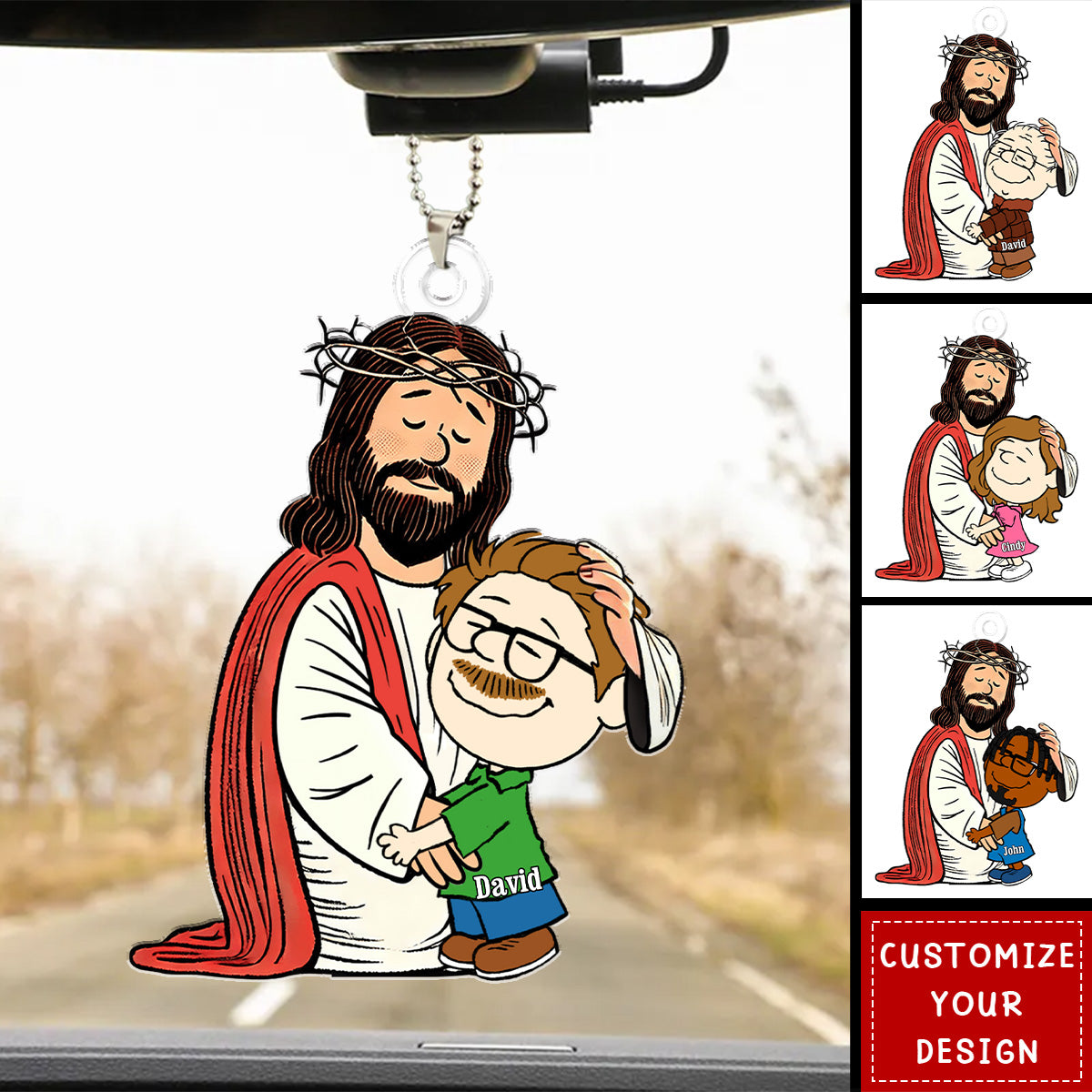 Jesus Love Personalized Acrylic Ornament, Gifts For Christians