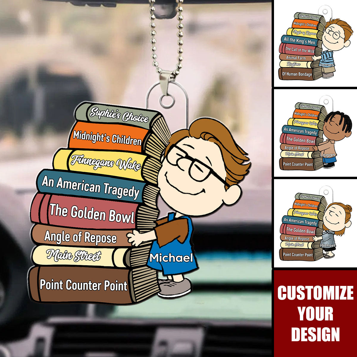 Custom Favorite Book Title - Personalized Acrylic Ornament, Gift For Book Lovers