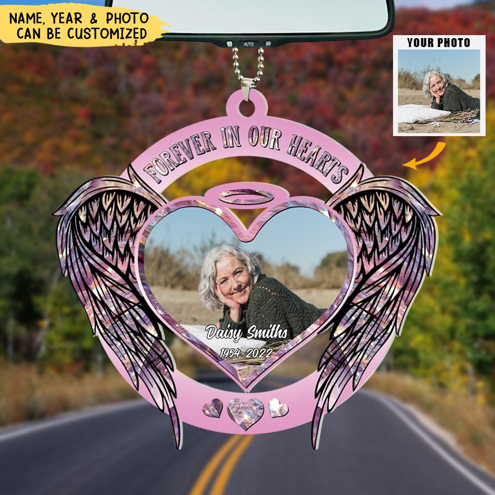 Forever In My Heart - Personalized Photo Acrylic Ornament - Memorial Gift