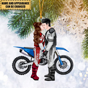 Personalized Motorcross Couple Ornament - Gift For Christmas