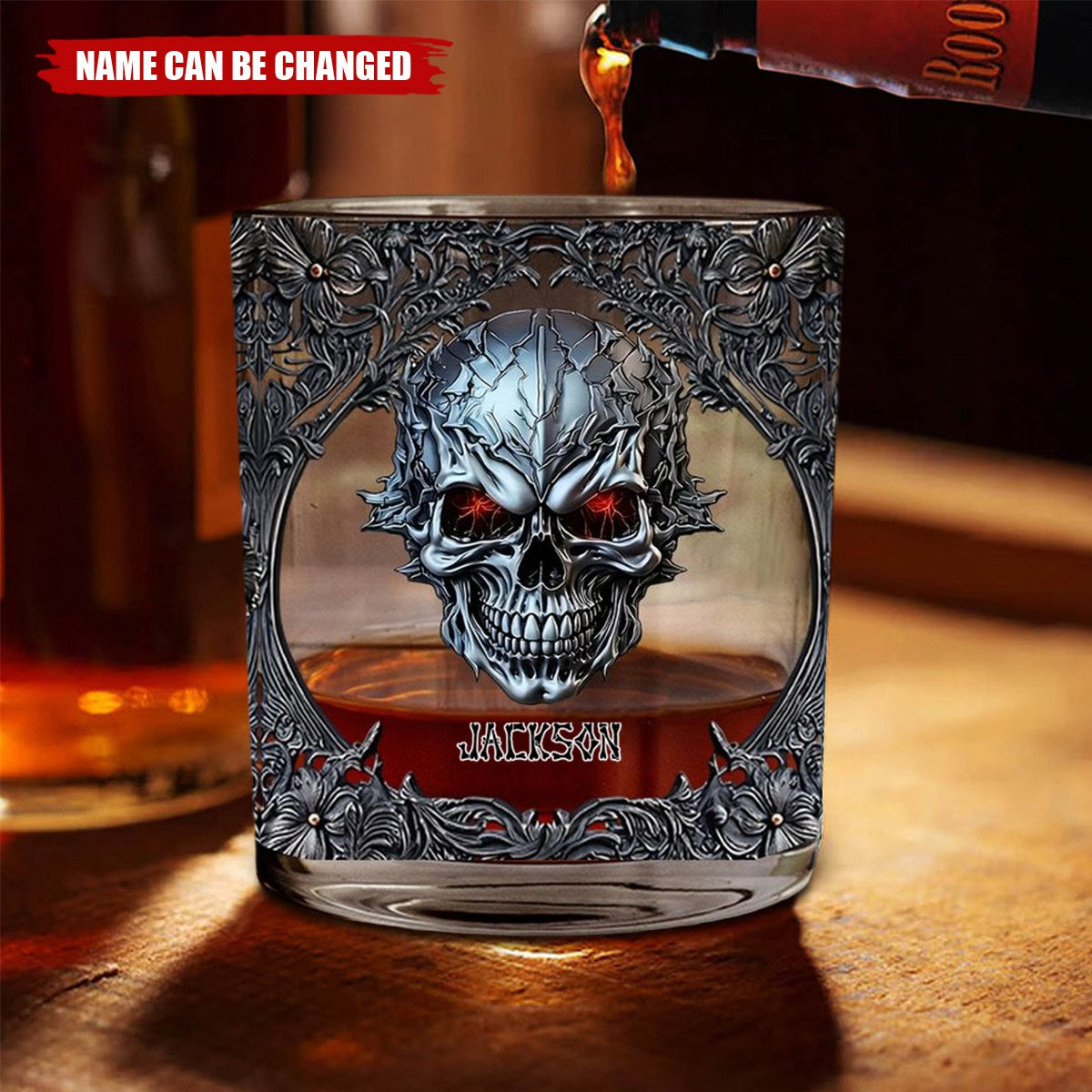 Cool Skull - Personalized Skull Whiskey Glass