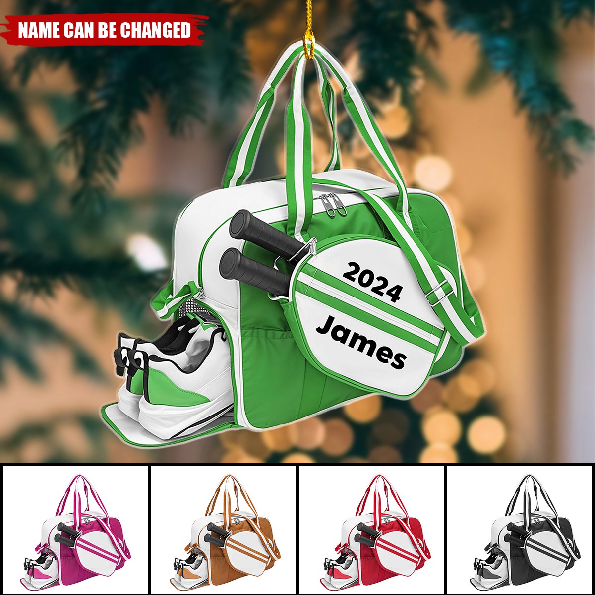 Custom 2024 Pickleball Ornaments - Gift for Pickle Ball Player