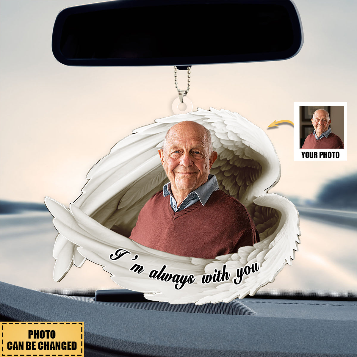 I'm Always With You - Personalized Car Photo Ornament