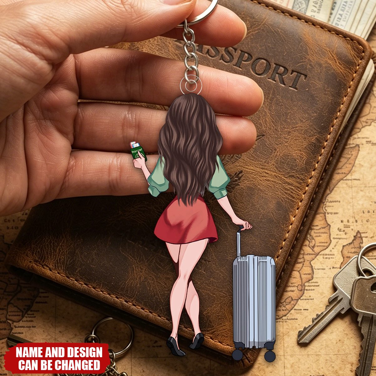 So The Adventure - Travelling gift for mom, daughter, granddaughter, wife, girlfriend, friend-Personalized Custom Keychain