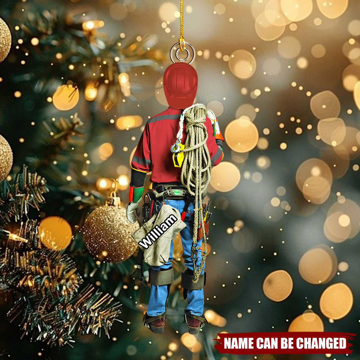 Lineman Acrylic Ornament - Personalized Christmas Gifts For Lineman