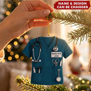 Nurse Scrubs – Personalized Acrylic Keychain