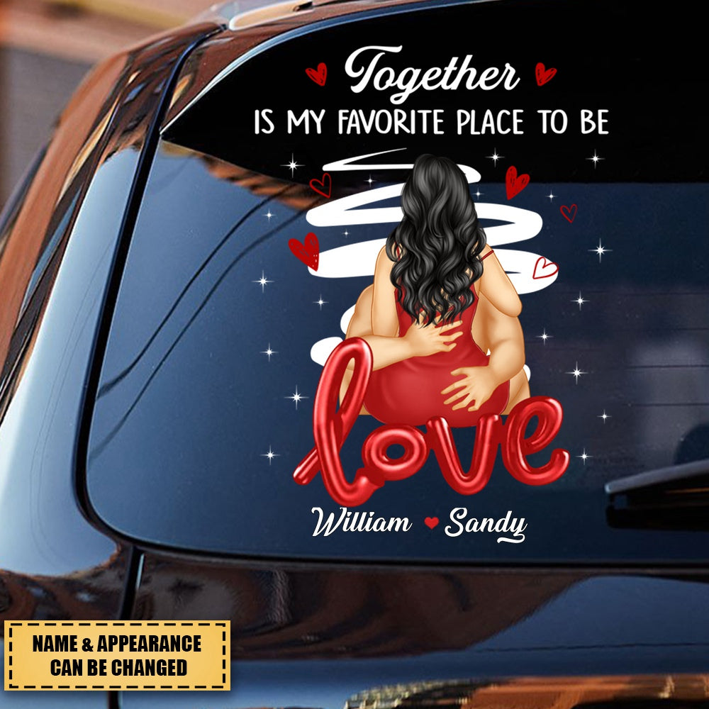 Couple Kiss Passionate Love Gift For Him For Her Personalized Decal