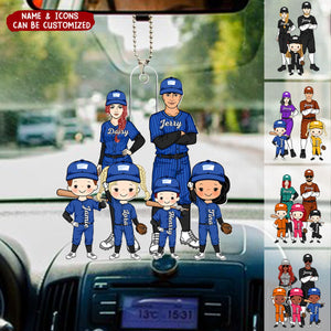 Baseball Family Personalized Acrylic Ornament