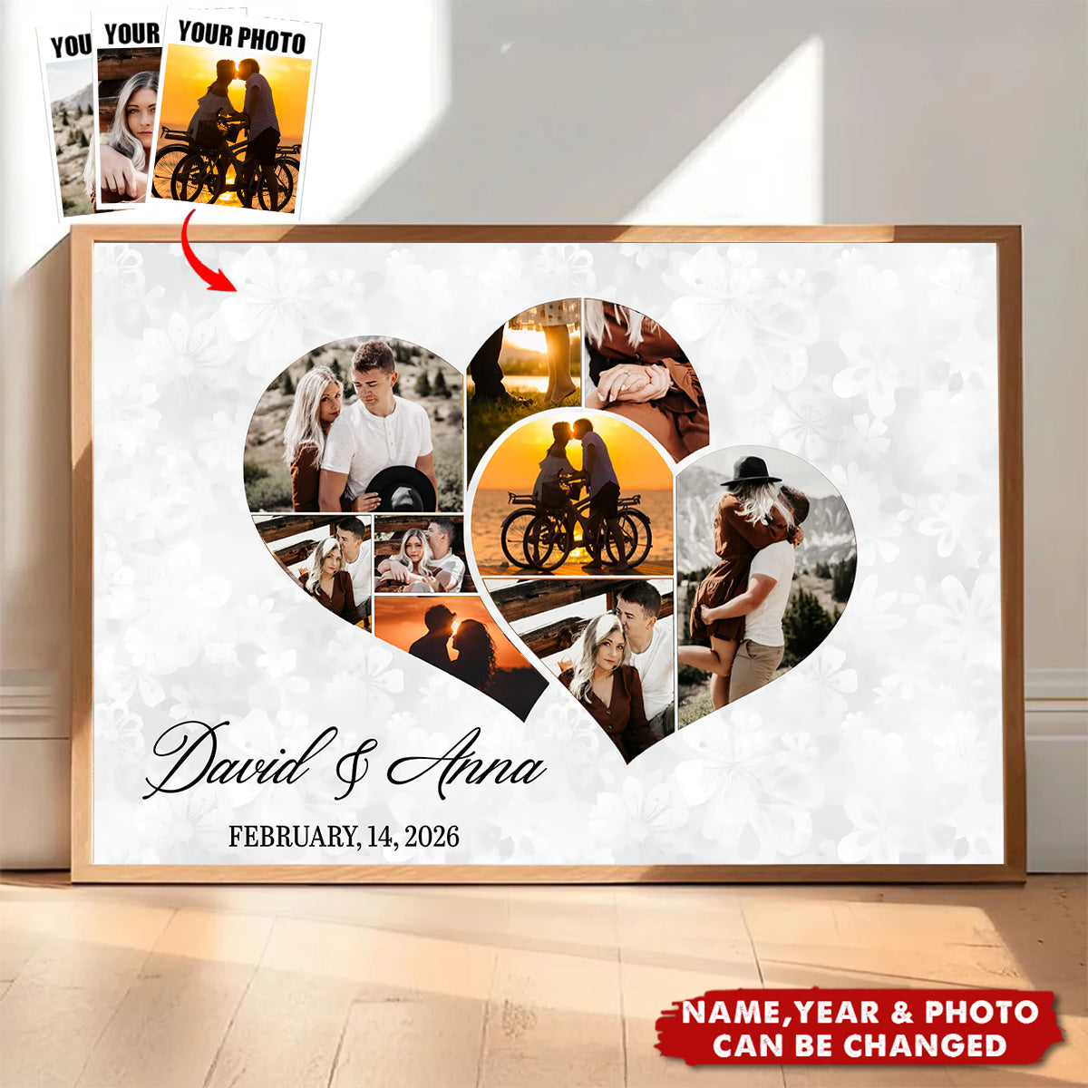 Two Hearts Entangled - Personalized Poster, Gift For Couples