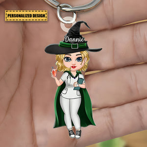 Personalized Halloween Nurse Keychain Gift Idea For Nurse