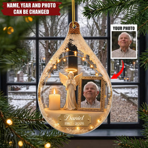Guardian Angel Photo Memorial - Personalized Acrylic Custom Shape Ornament