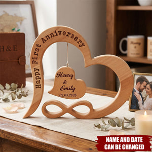 Hand Engraved, Ready to Love - Personalized Wooden Heart