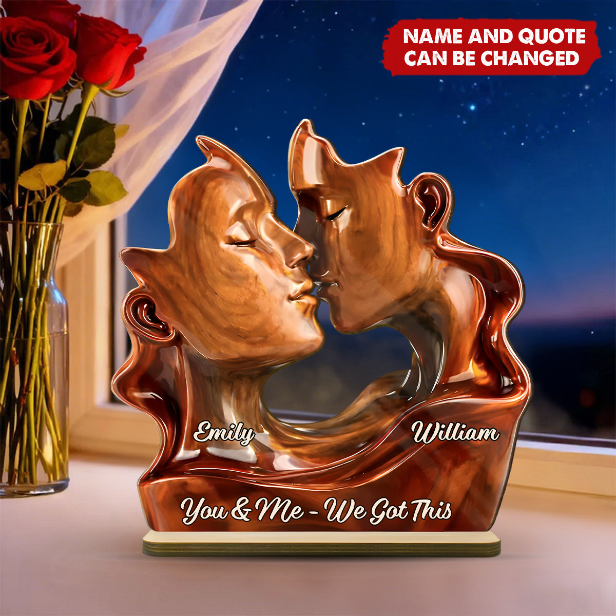 Two Hearts On Direction - Personalized 2-Layered Wooden Plaque - Anniversary, Valentine's Day Gift, Gift For Him, Gift For Her