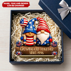 250th Growing Old Together - Personalized 2-Layered Wooden Plaque