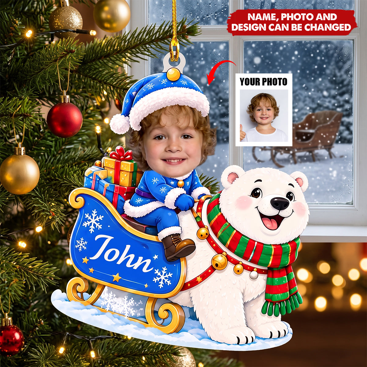 Grandkids Holiday – Personalized Acrylic Custom Shape Ornament
