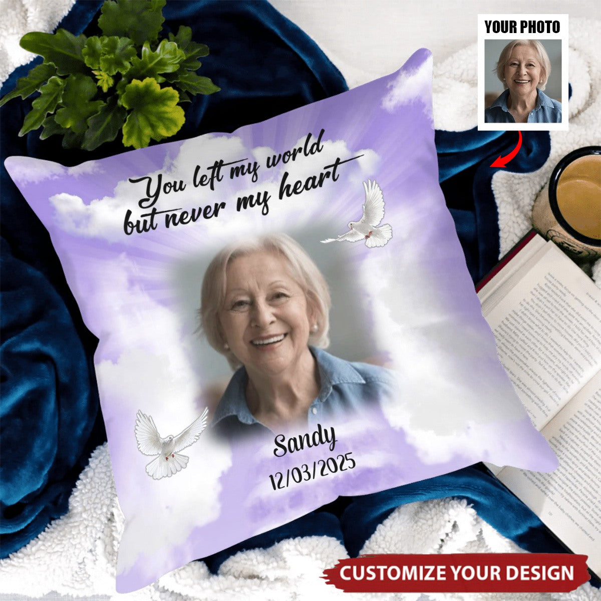 Loving Memories Custom Photo Pillow Memorial