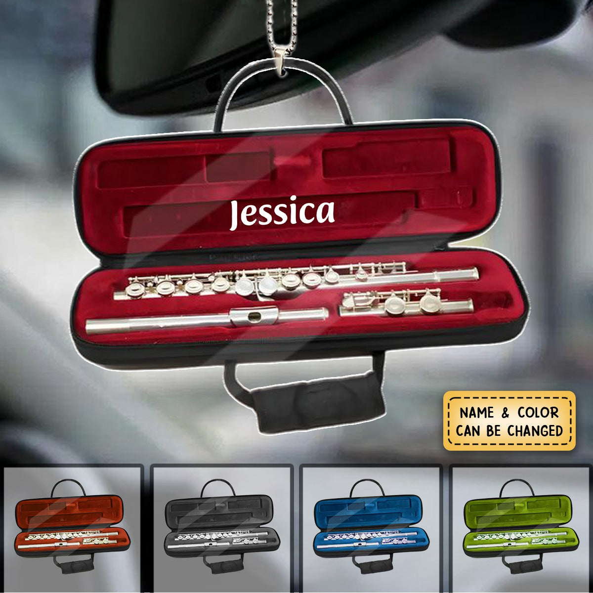 Flute Personalized Acrylic Ornament, Gift For Flute Players