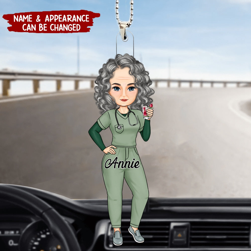 Personalized Nurse Doll Acrylic Ornament, Gift For Nurse