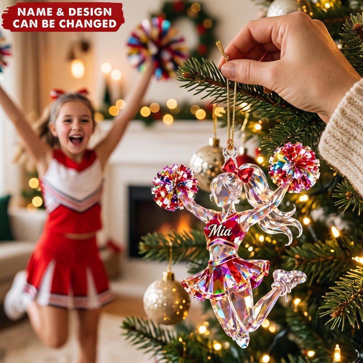 Cheerleading – Personalized Acrylic Custom Shape Ornament