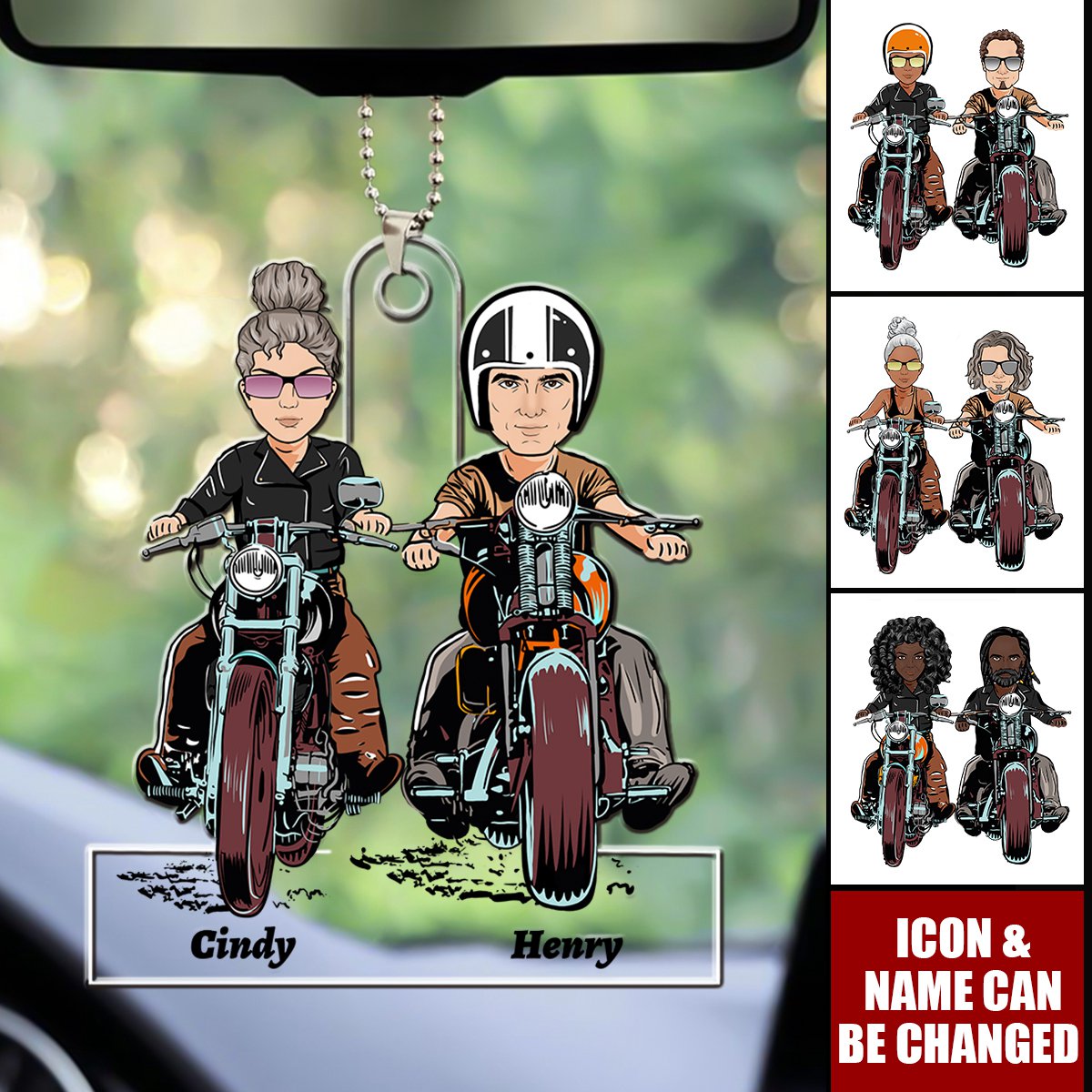 Personalized Gifts For Couple Motocross Car Ornament