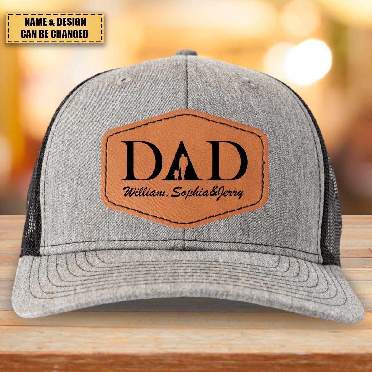 Personalized Dad Trucker Hat with Patch