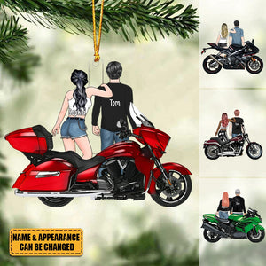 Riding Partner For Life - Personalized Christmas Ornament, Motorcycle Couple, Gift For Motorcycle Lovers