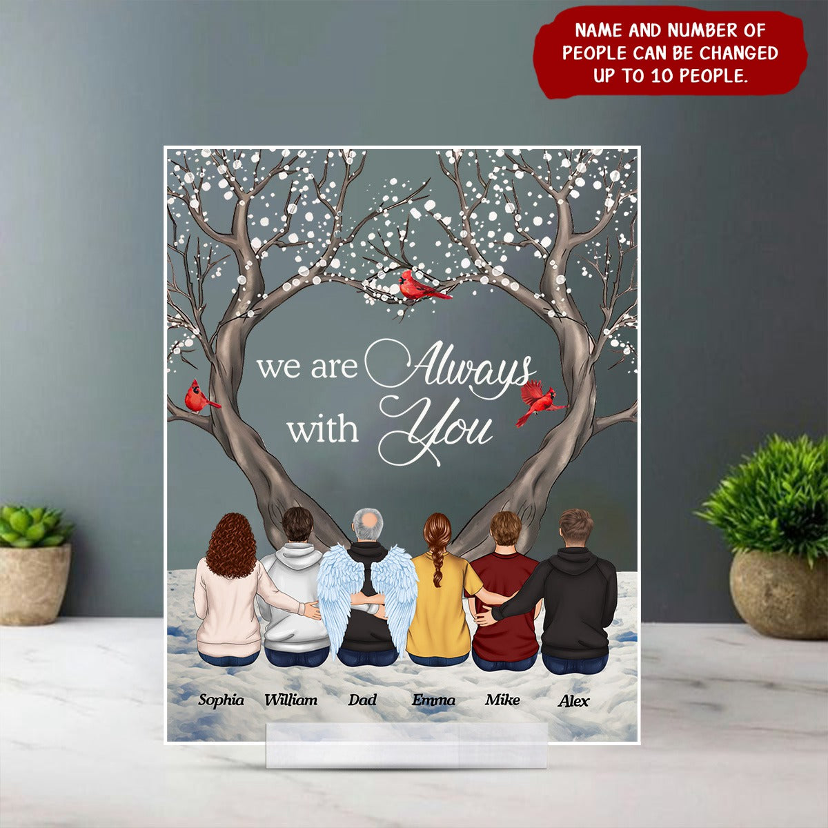 There's A Little Bit Of Heaven In Our Home - Personalized Acrylic Plaque