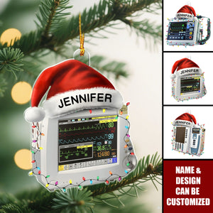 Hospital Machines Flattened Design Gift For Nurse - Personalized Acrylic Ornament