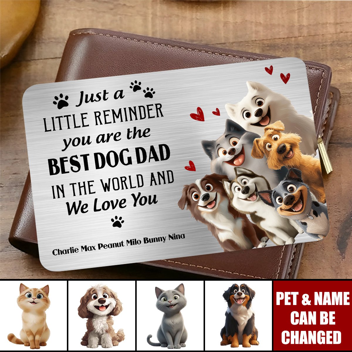 Just A Little Reminder You Are The Best Pet Owner - Personalized Aluminum Wallet Card
