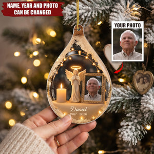 Guardian Angel Photo Memorial - Personalized Acrylic Custom Shape Ornament