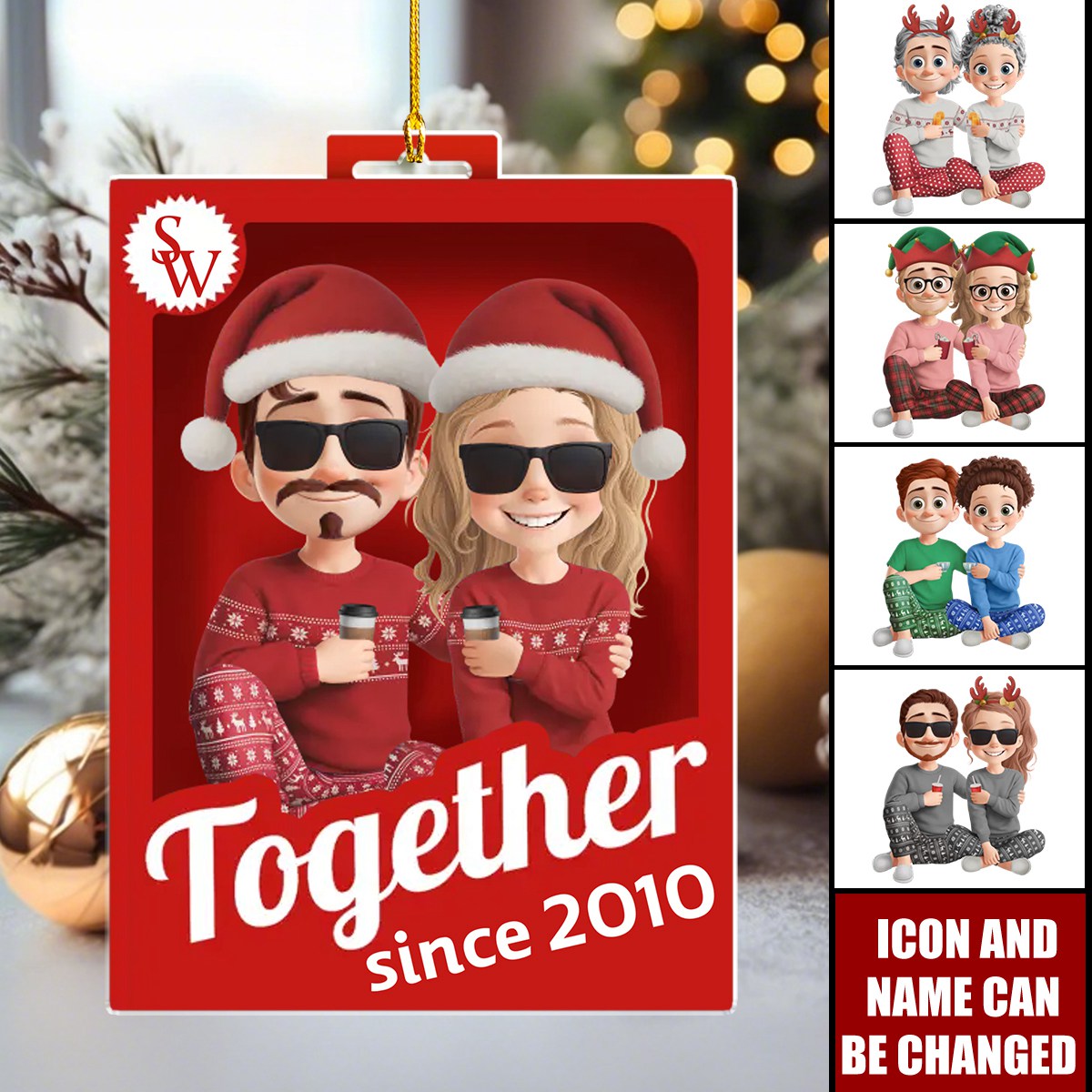 Personalized Acrylic Ornament - Anniversary Christmas Wedding Gifts For Husband And Wife, Him And Her - Christmas Is Better With You