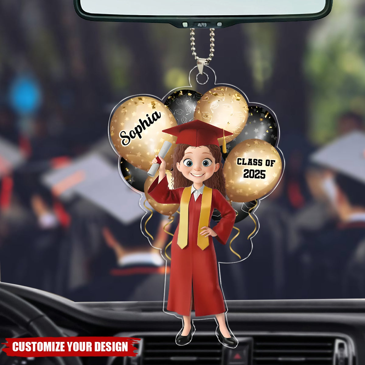 Graduate Today, Legend Forever - Family Personalized Car Ornament