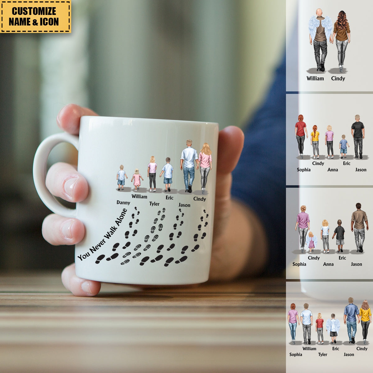 You Never Walk Alone - For Loss Of Loved Ones Memorial - Personalized Mug