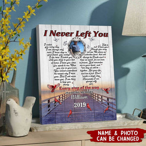 Custom Photo I Never Left You I am Always With You - Memorial Canvas - Memorial Chrsitmas Gifts Personalized Custom Framed Canvas Wall Art