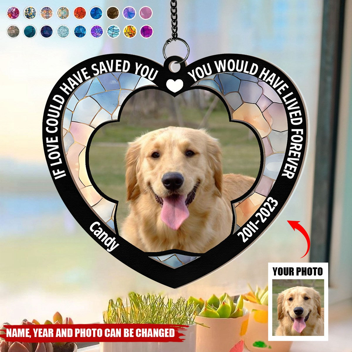 Custom Photo Memorial You Were My Favorite Hello And My Hardest Goodbye - Personalized Window Hanging Suncatcher Ornament